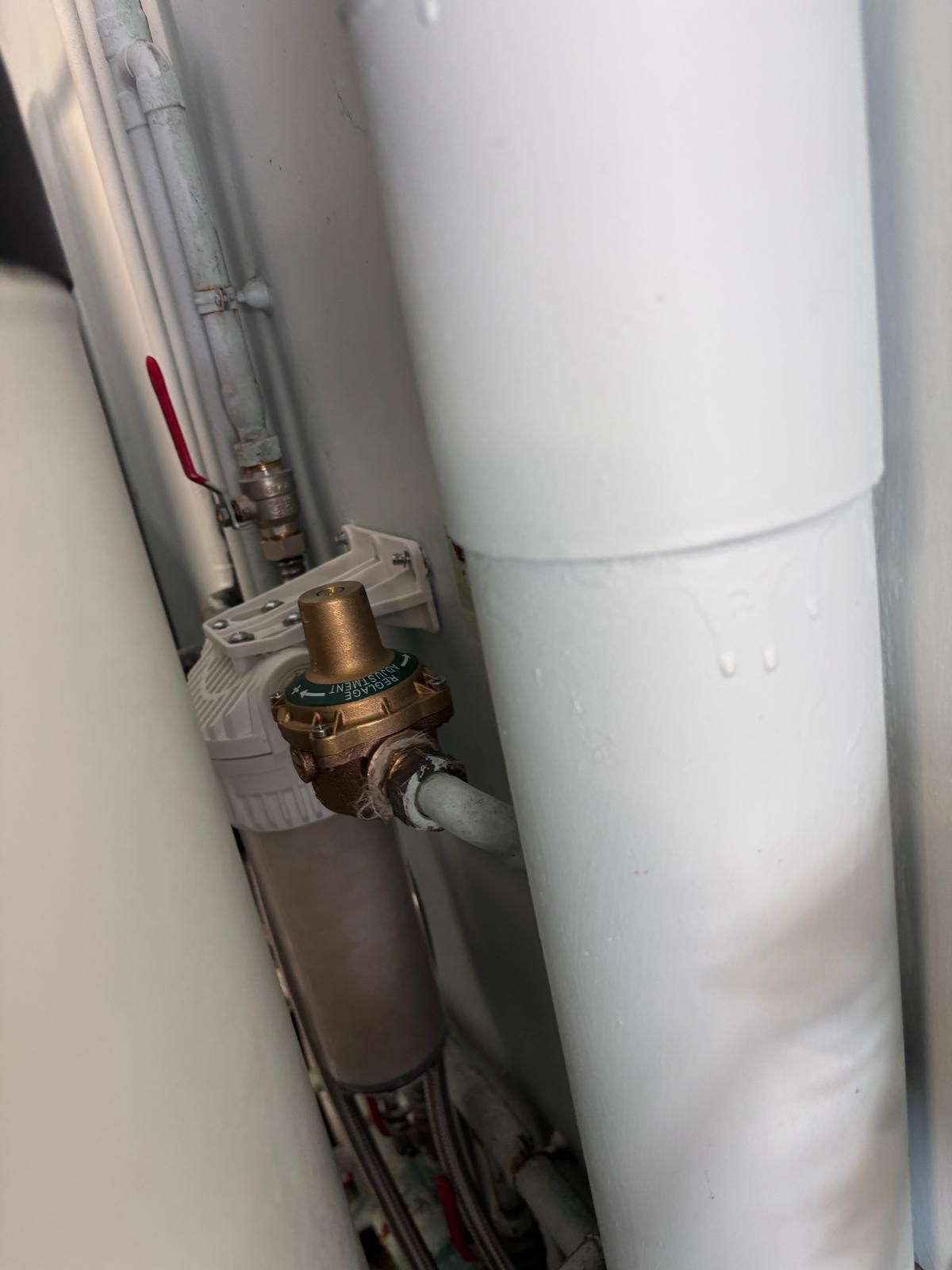 Reducteur de pression installe